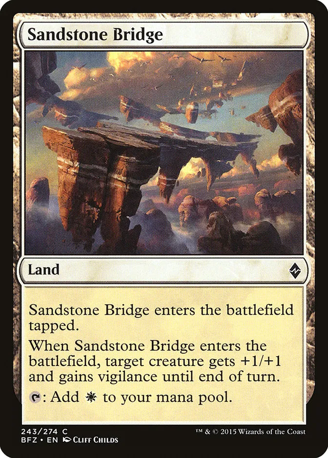 2015 Battle for Zendikar Sandstone Bridge #243 common card image
