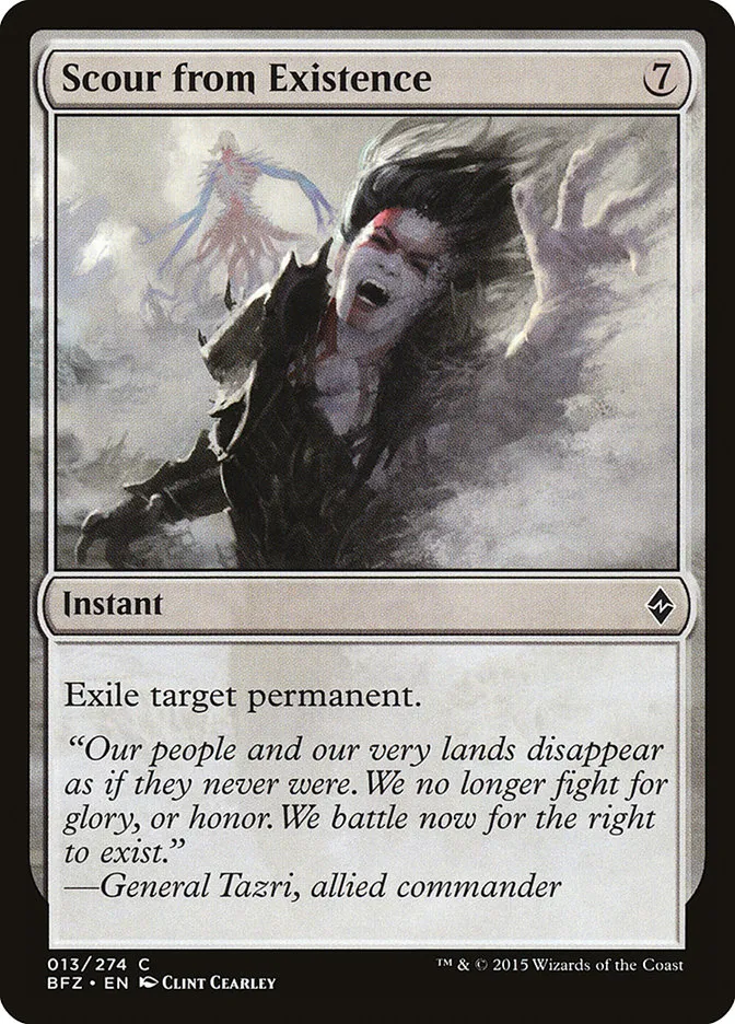 2015 Battle for Zendikar Scour from Existence common #13 common card image