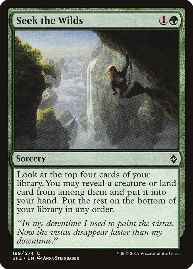 2015 Battle for Zendikar Seek the Wilds #189 common card image