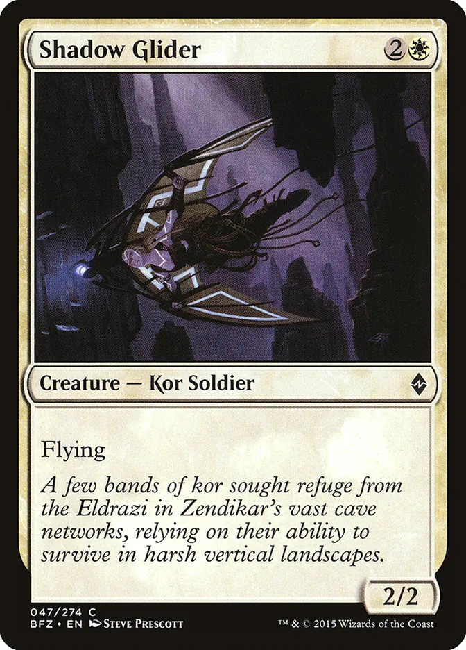 2015 Battle for Zendikar Shadow Glider common #47 common card image