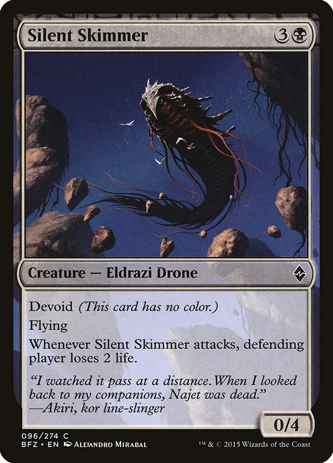 2015 Battle for Zendikar Silent Skimmer #96 common card image