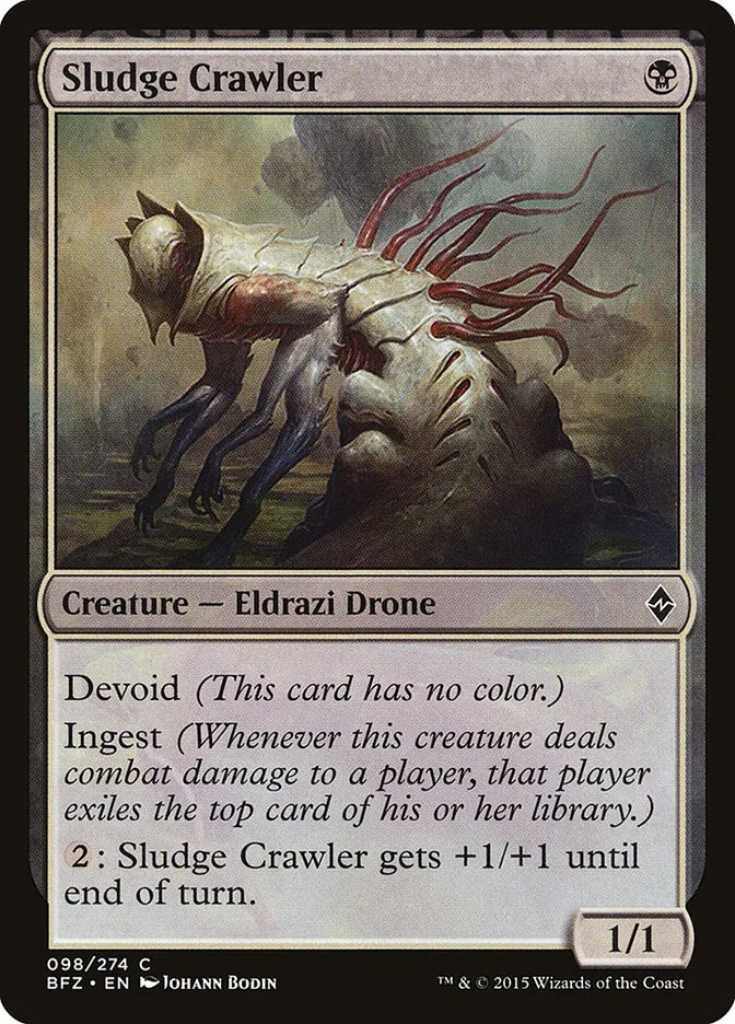 2015 Battle for Zendikar Sludge Crawler common #98 common card image