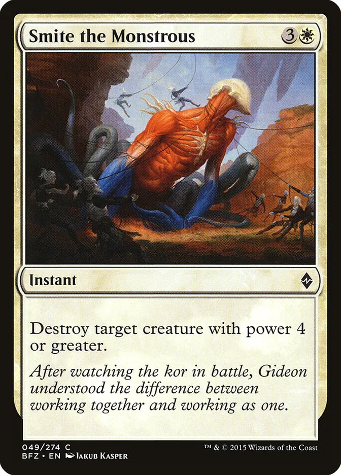 2015 Battle for Zendikar Smite the Monstrous #49 common card image
