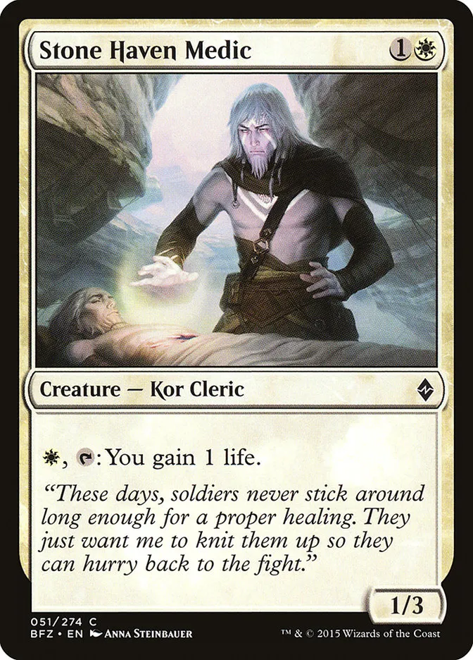 2015 Battle for Zendikar Stone Haven Medic #51 common card image