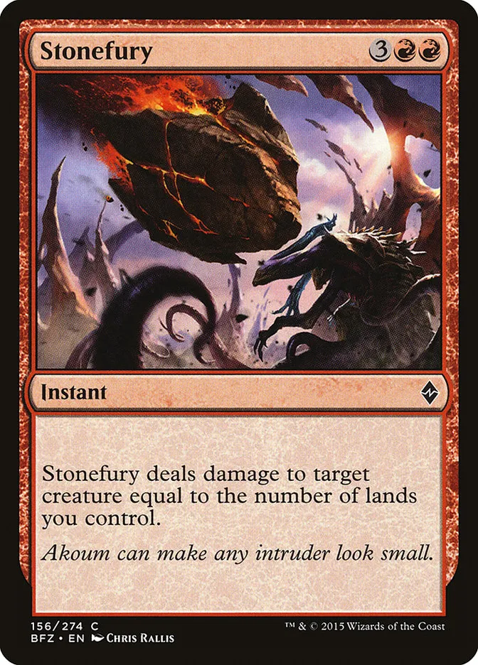 2015 Battle for Zendikar Stonefury #156 common card image