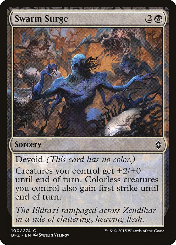 2015 Battle for Zendikar Swarm Surge [Foil] common #100 common card image