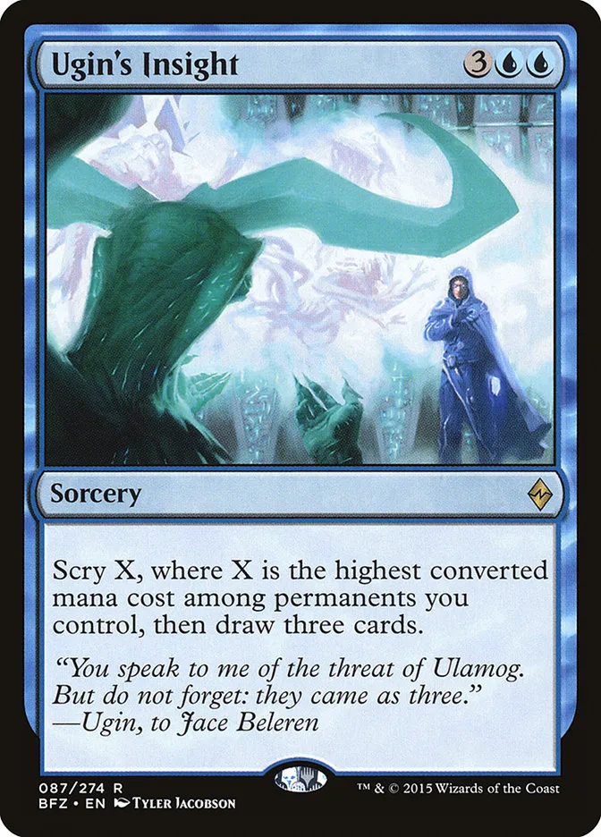 2015 Battle for Zendikar Ugin's Insight #87 rare card image