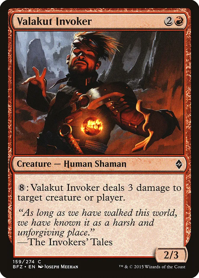 2015 Battle for Zendikar Valakut Invoker #159 common card image