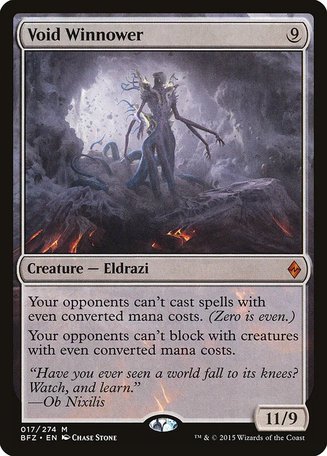 2015 Battle for Zendikar Void Winnower [Foil] mythic #17 mythic card image