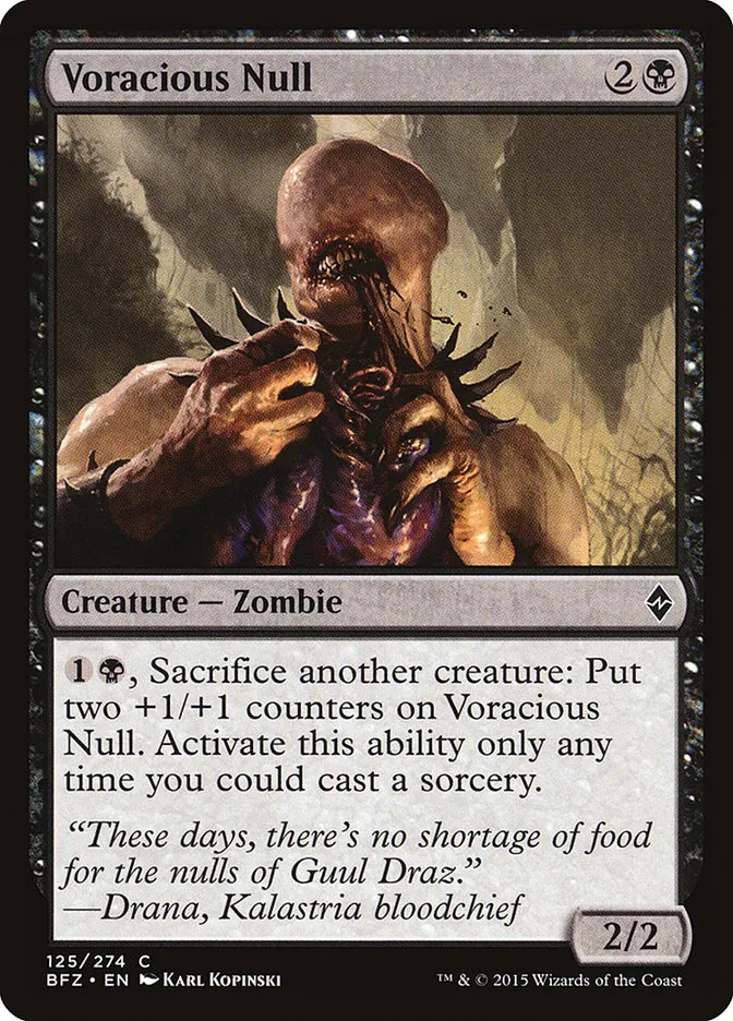 2015 Battle for Zendikar Voracious Null common #125 common card image