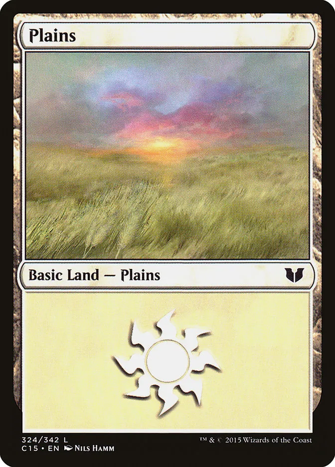 2015 Commander 2015 Plains common #324 common card image