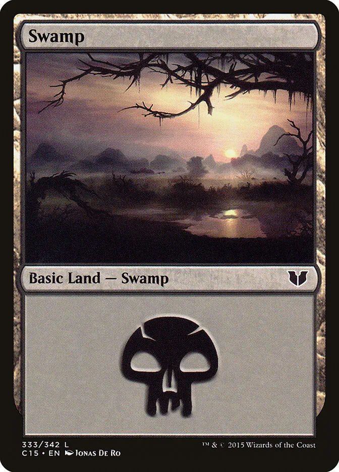 2015 Commander 2015 Swamp common #333 common card image