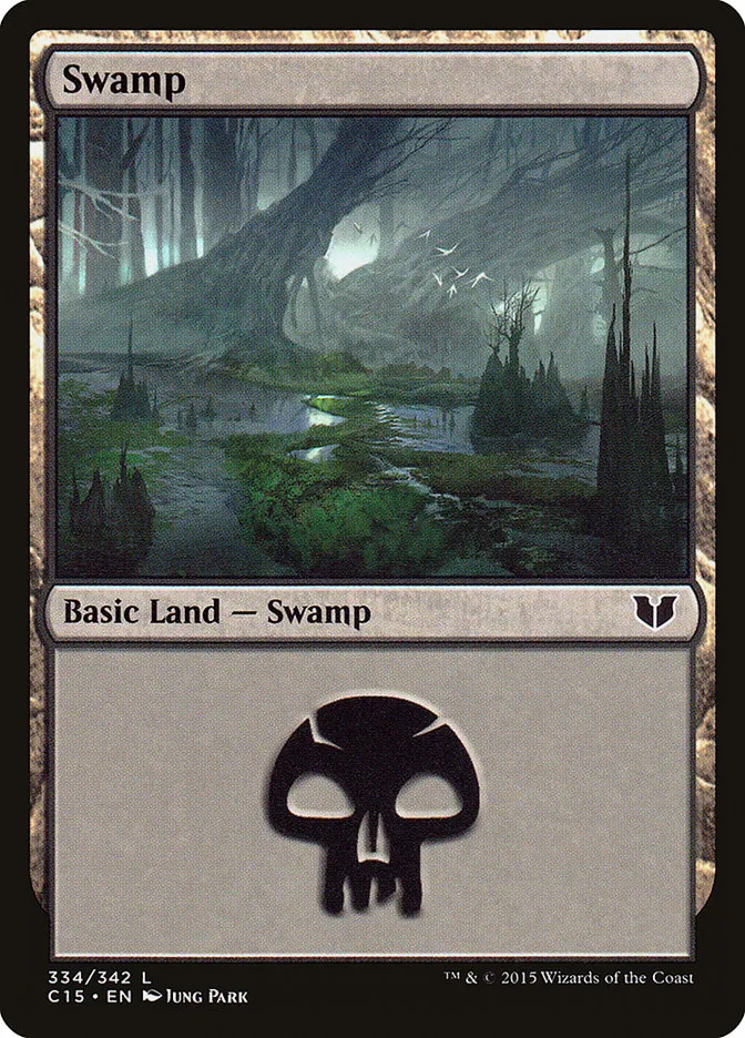 2015 Commander 2015 Swamp common #334 common card image