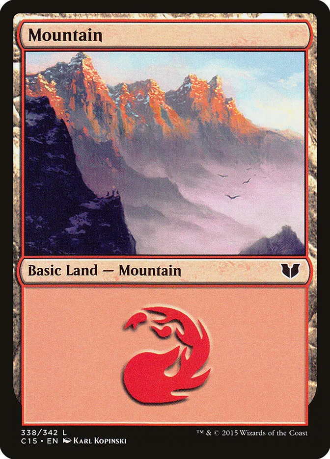 2015 Commander 2015 Mountain common #338 common card image