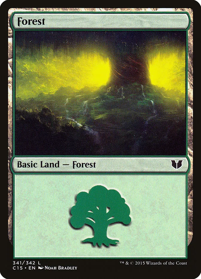 2015 Commander 2015 Forest common #341 common card image