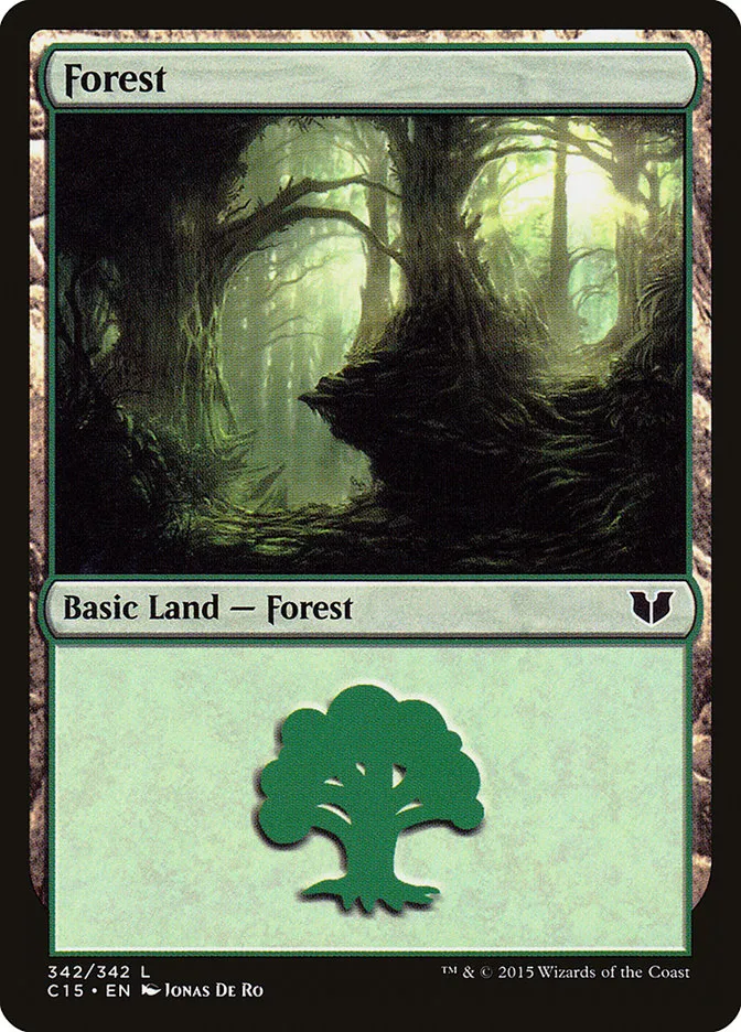 2015 Commander 2015 Forest common #342 common card image