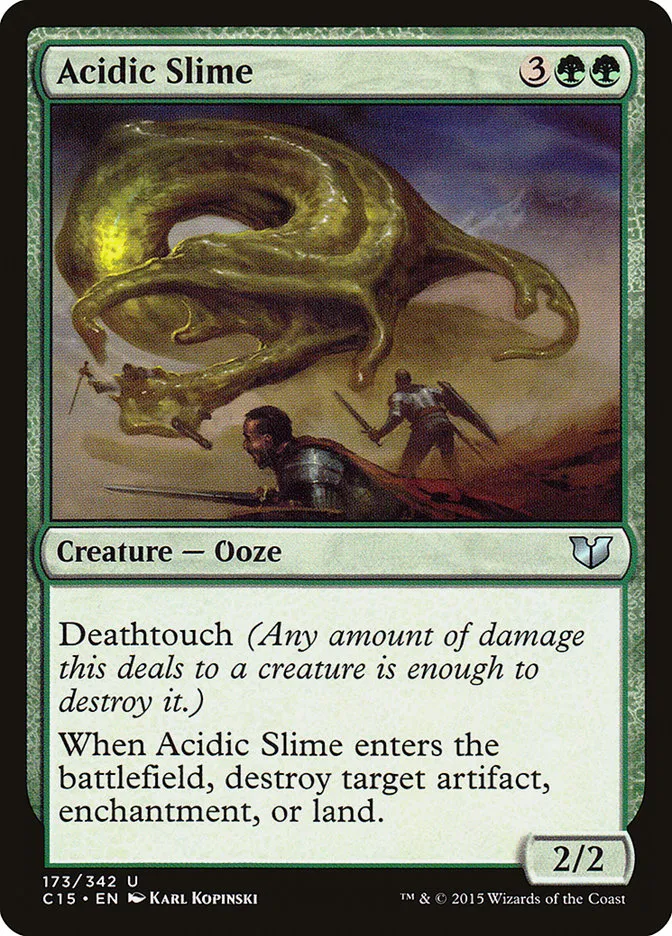 2015 Commander 2015 Acidic Slime #173 uncommon card image