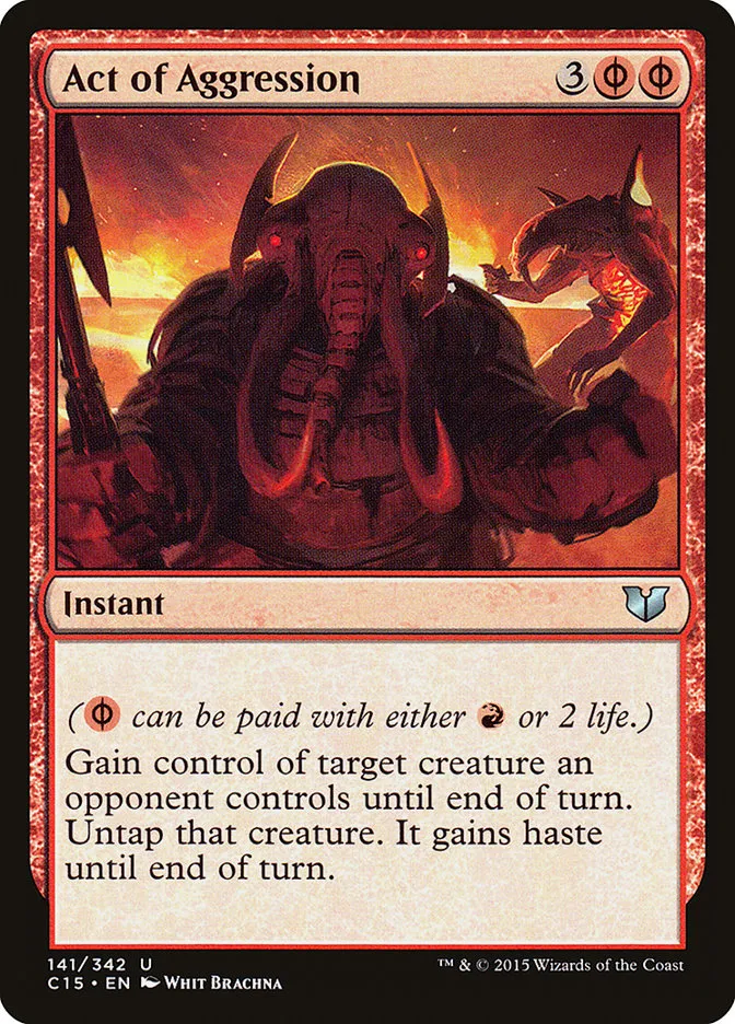 2015 Commander 2015 Act of Aggression uncommon #141 uncommon card image