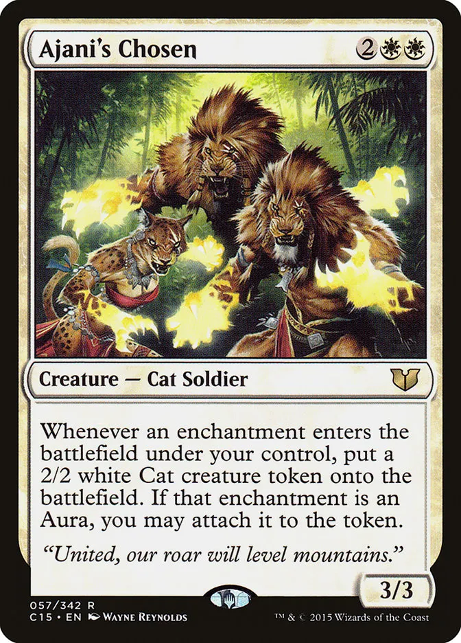 2015 Commander 2015 Ajani's Chosen rare #57 rare card image