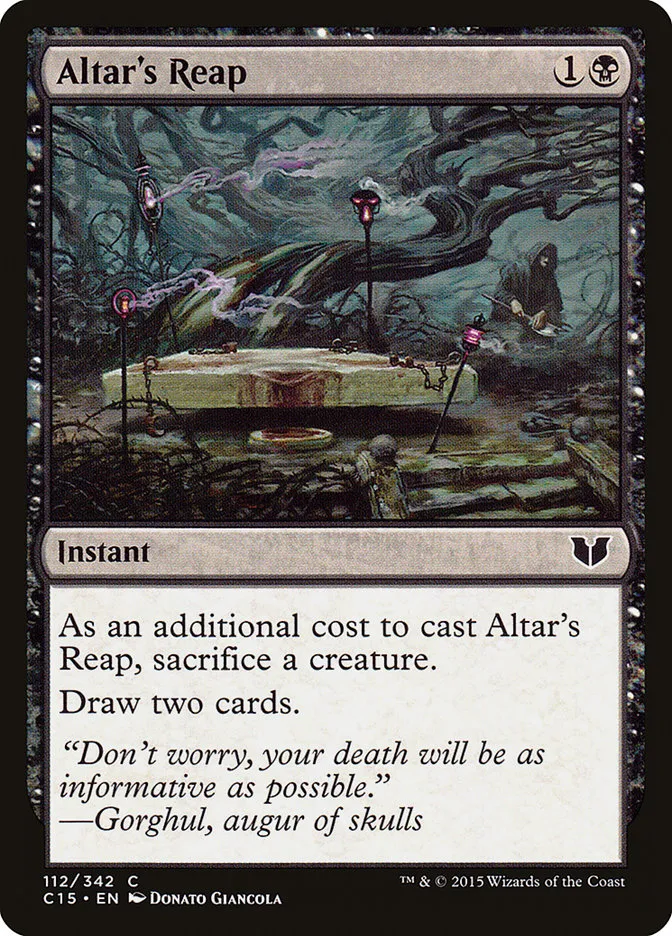 2015 Commander 2015 Altar's Reap common #112 common card image