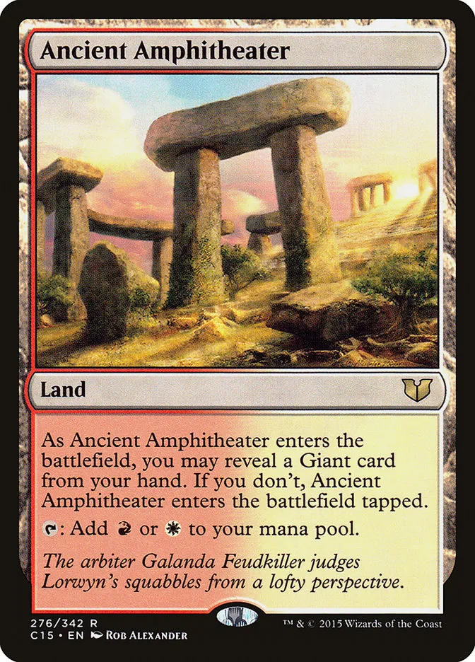 2015 Commander 2015 Ancient Amphitheater rare #276 rare card image