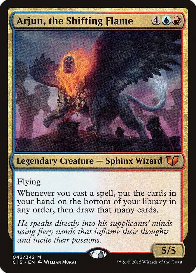 2015 Commander 2015 Arjun, the Shifting Flame mythic #42 mythic card image