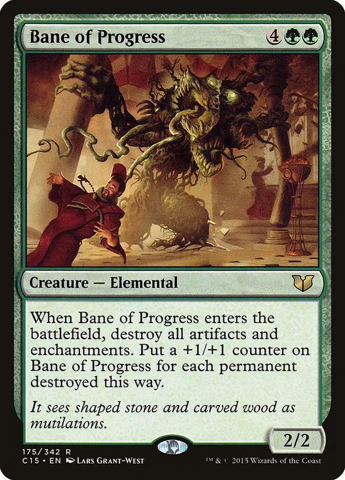 2015 Commander 2015 Bane of Progress rare #175 rare card image