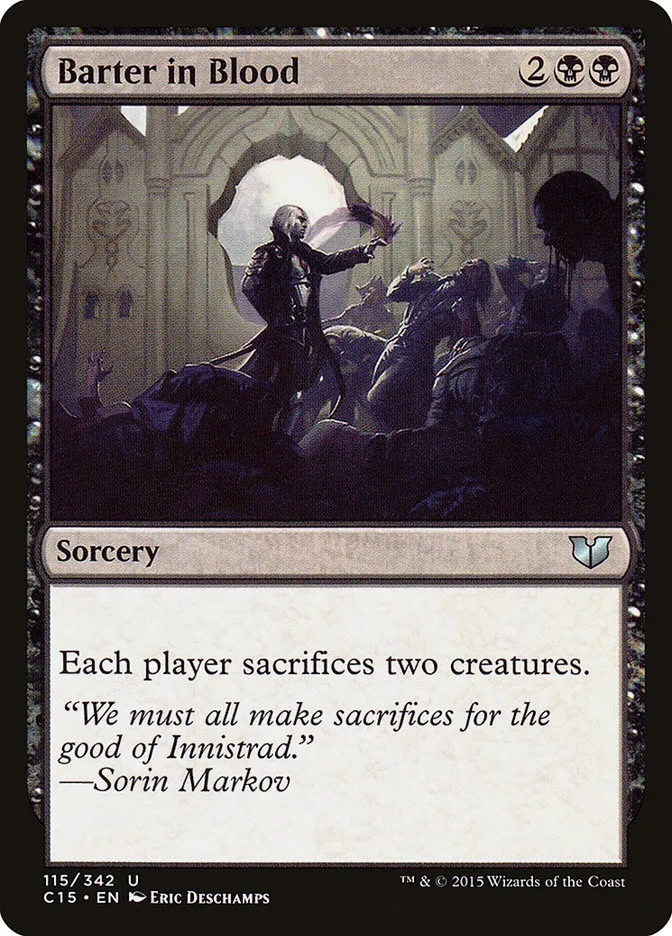 2015 Commander 2015 Barter in Blood #115 uncommon card image