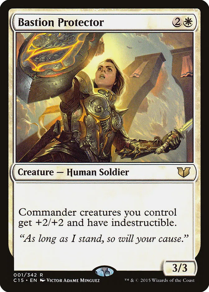 2015 Commander 2015 Bastion Protector rare #1 rare card image