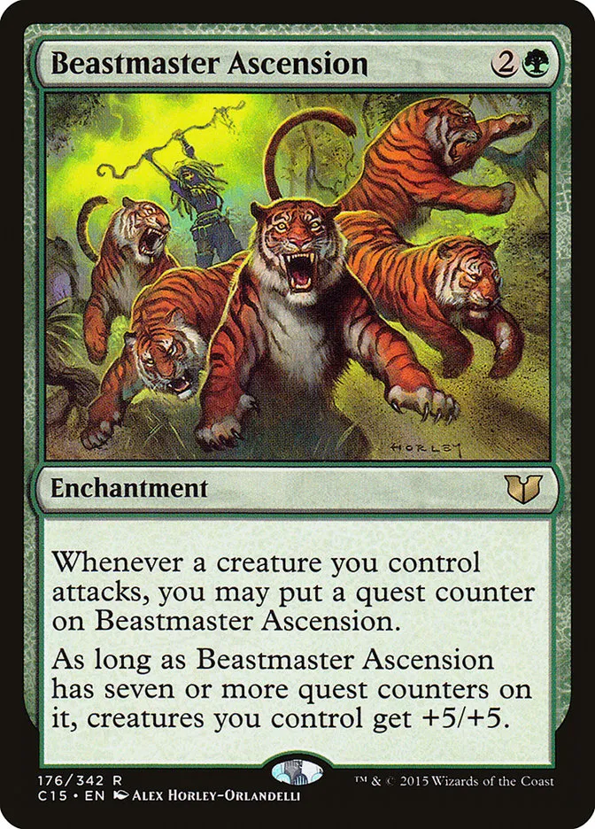 2015 Commander 2015 Beastmaster Ascension rare #176 rare card image