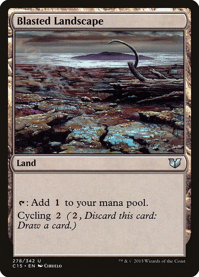 2015 Commander 2015 Blasted Landscape uncommon #278 uncommon card image