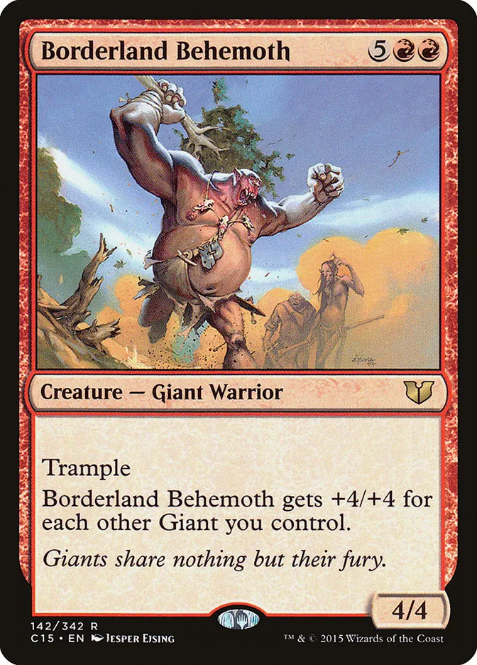 2015 Commander 2015 Borderland Behemoth rare #142 rare card image