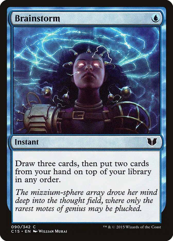 2015 Commander 2015 Brainstorm common #90 common card image