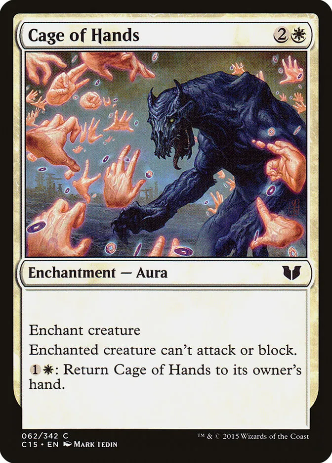 2015 Commander 2015 Cage of Hands #62 common card image
