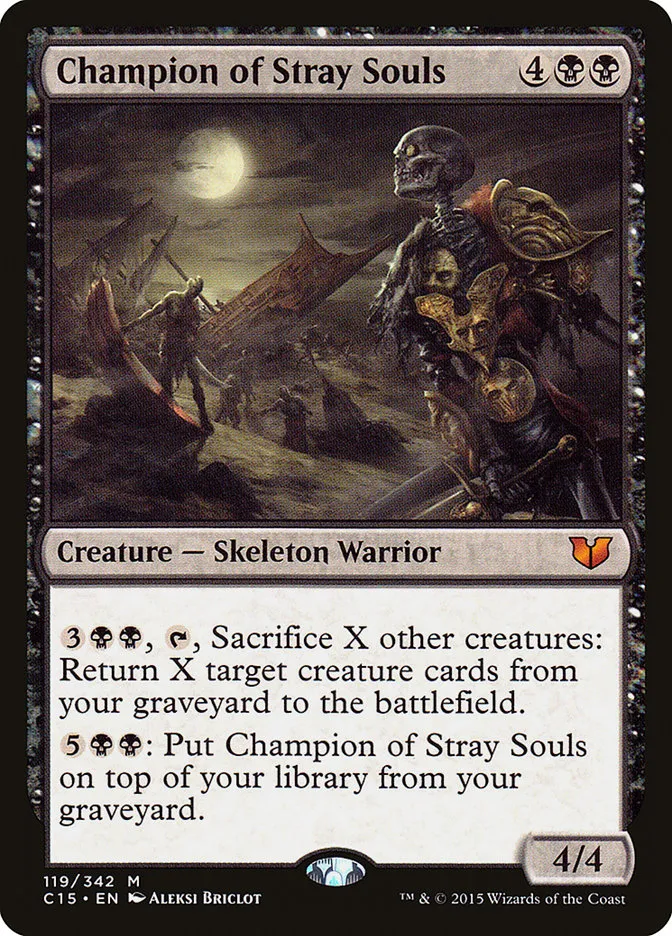 2015 Commander 2015 Champion of Stray Souls #119 mythic card image