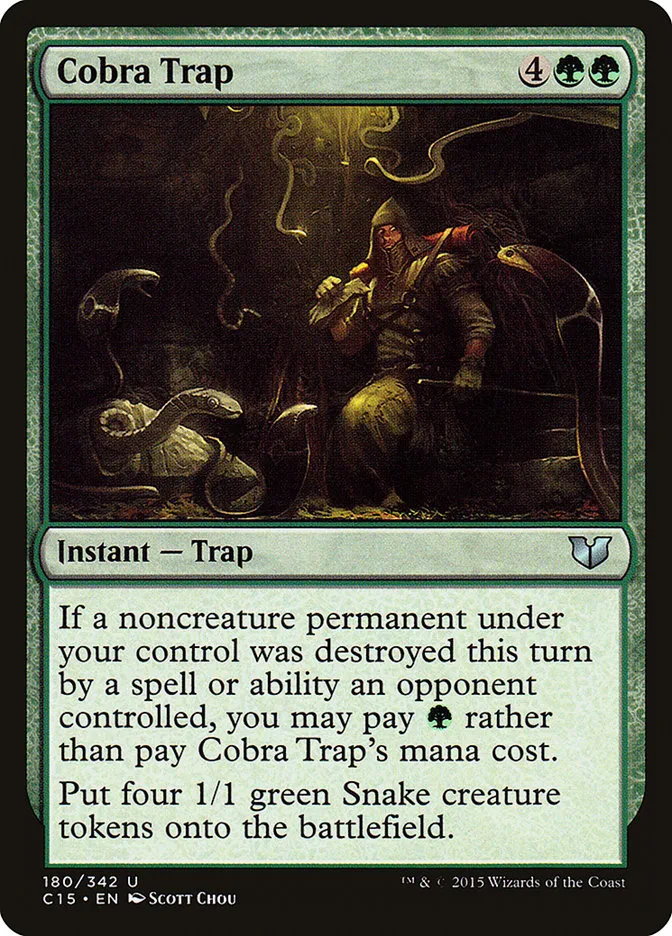 2015 Commander 2015 Cobra Trap uncommon #180 uncommon card image