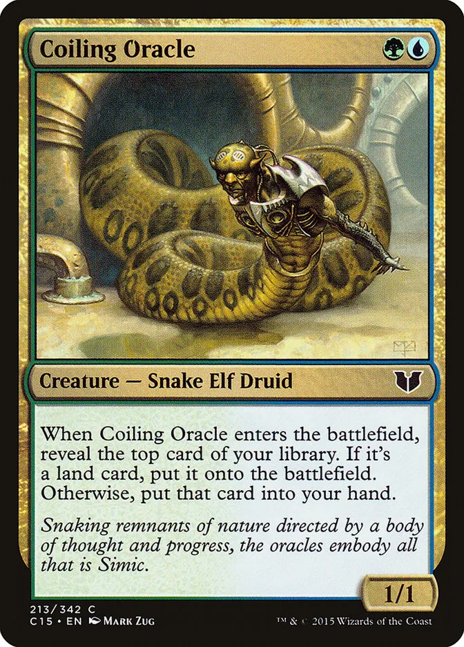 2015 Commander 2015 Coiling Oracle common #213 common card image
