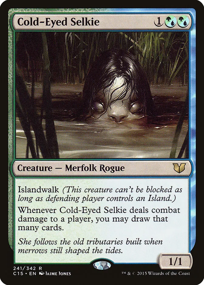 2015 Commander 2015 Cold-Eyed Selkie #241 rare card image