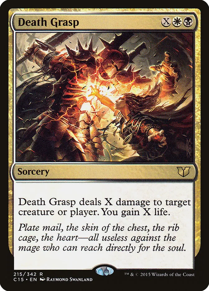 2015 Commander 2015 Death Grasp #215 rare card image