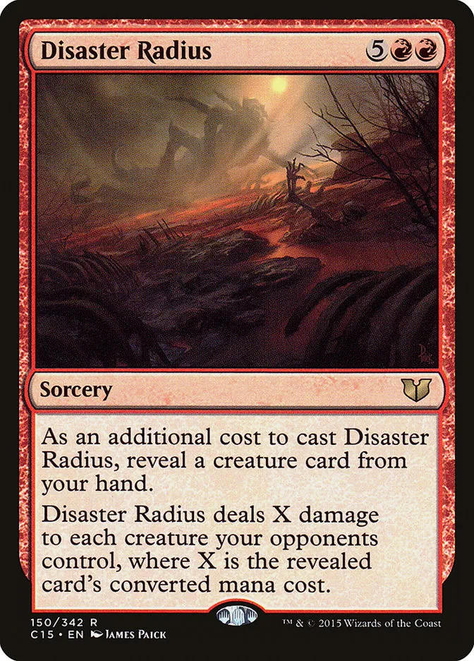 2015 Commander 2015 Disaster Radius rare #150 rare card image