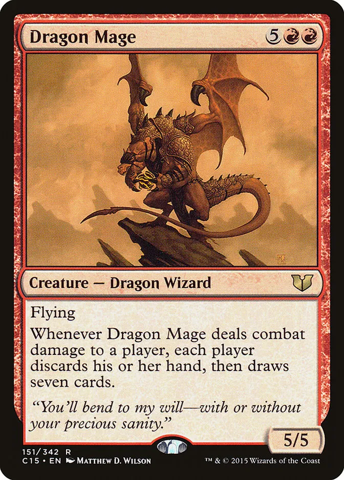 2015 Commander 2015 Dragon Mage rare #151 rare card image