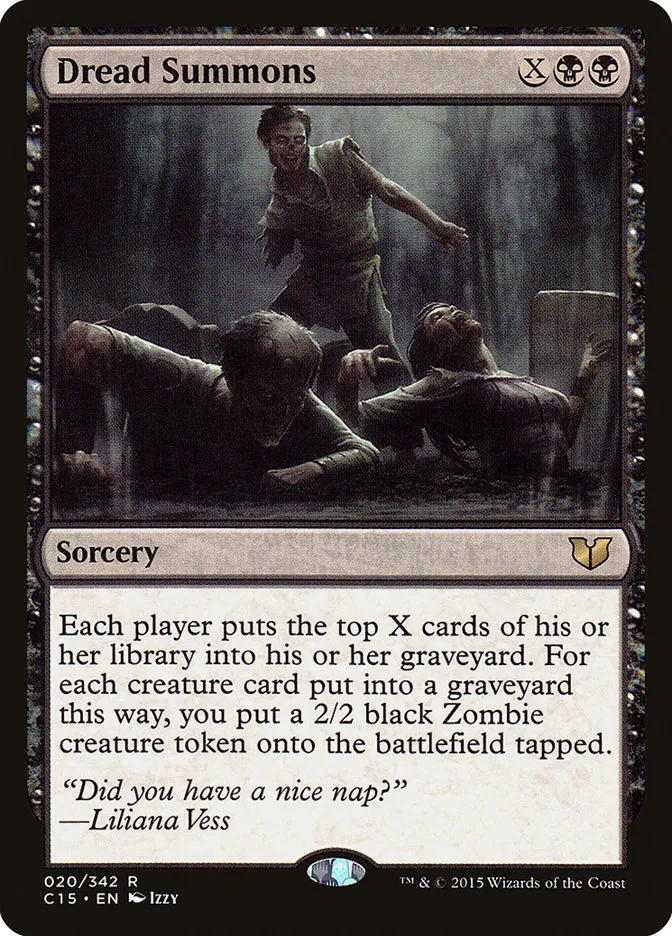 2015 Commander 2015 Dread Summons rare #20 rare card image