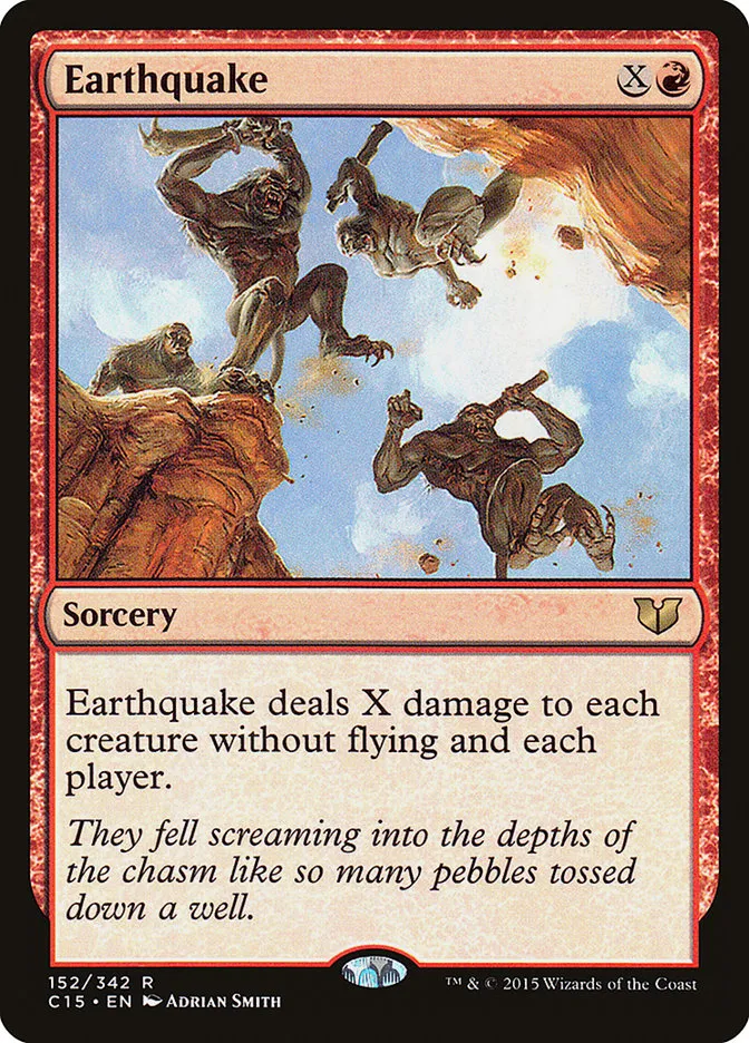 2015 Commander 2015 Earthquake rare #152 rare card image