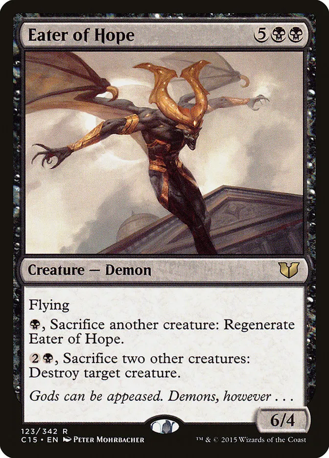 2015 Commander 2015 Eater of Hope rare #123 rare card image