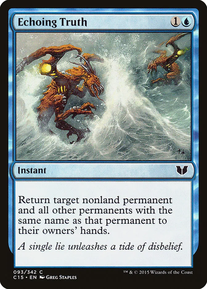 2015 Commander 2015 Echoing Truth common #93 common card image