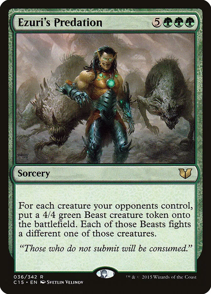2015 Commander 2015 Ezuri's Predation rare #36 rare card image