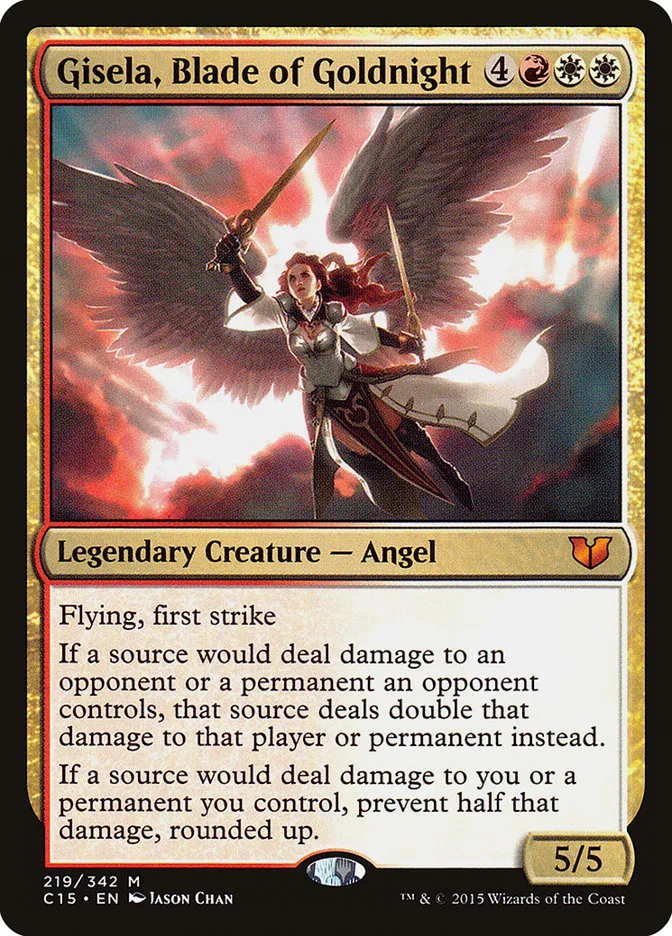 2015 Commander 2015 Gisela, Blade of Goldnight #219 mythic card image