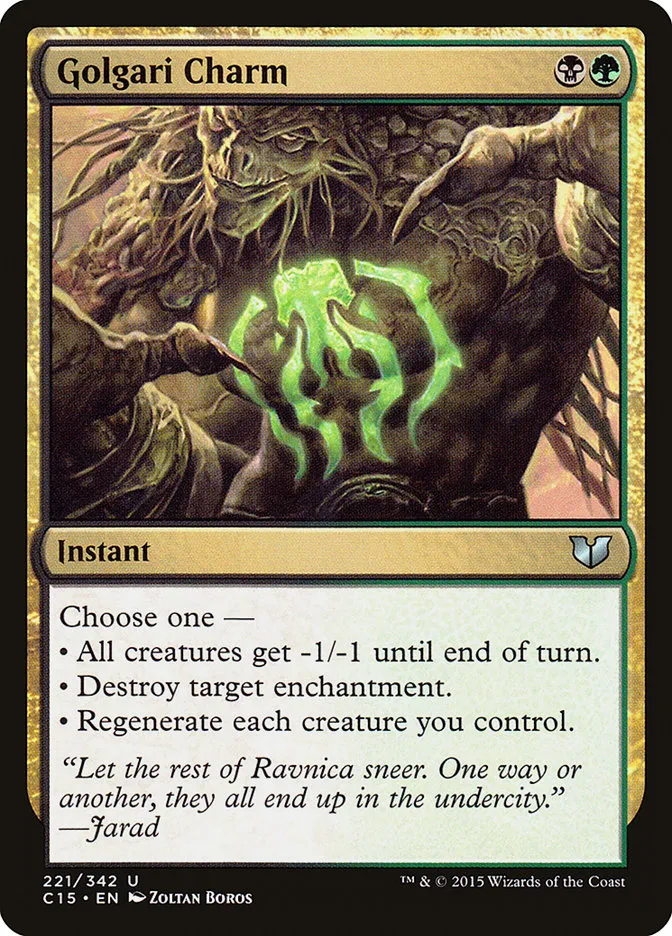 2015 Commander 2015 Golgari Charm #221 uncommon card image