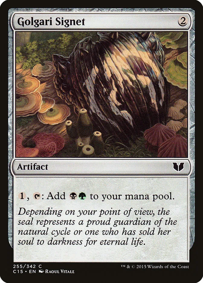 2015 Commander 2015 Golgari Signet common #255 common card image