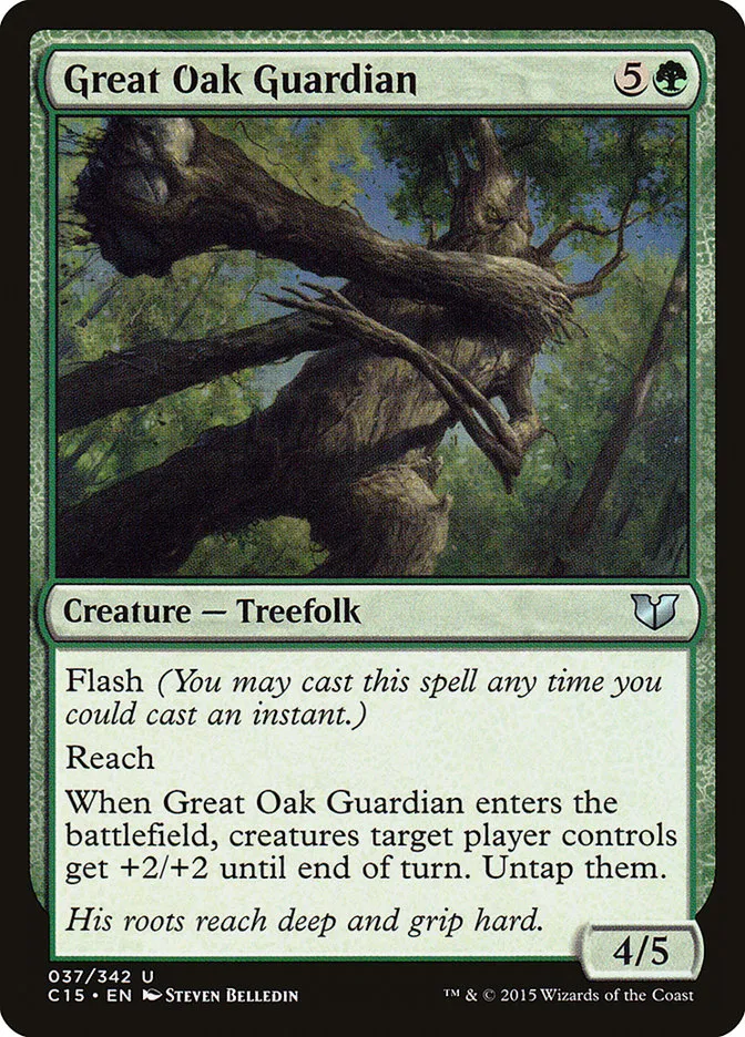 2015 Commander 2015 Great Oak Guardian uncommon #37 uncommon card image